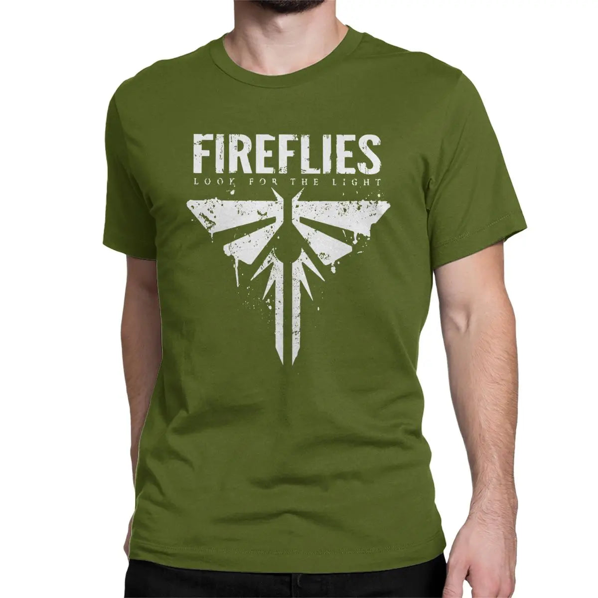 Men's Fireflies Last Of Us T-Shirt Ellie Joel Video Game 100% Cotton