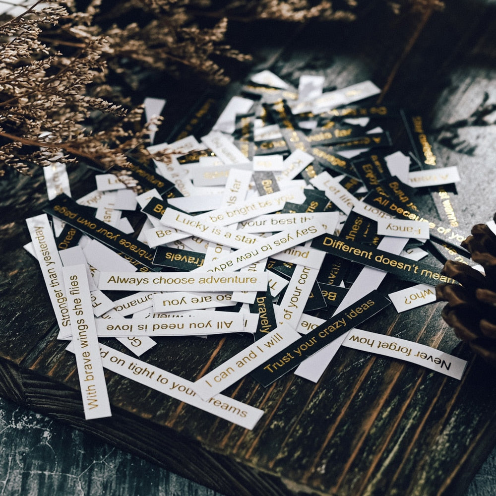 Prose Phrase Stickers Art Journalling Words Stickers Scrapbooking Material