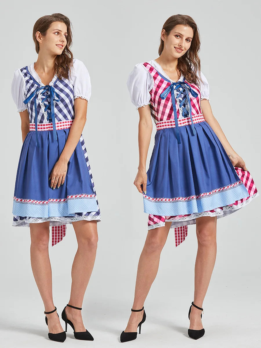 Oktoberfest Costume Dress Women Germany Beer Maid Tavern Waitress Cosplay