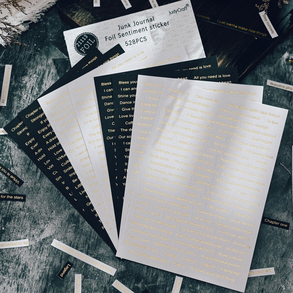 Prose Phrase Stickers Art Journalling Words Stickers Scrapbooking Material