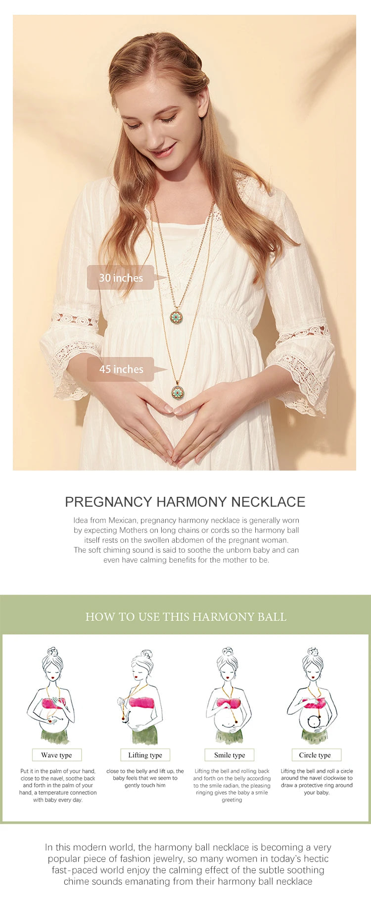 Flower Bell Enamel Harmony Sound Ball Mexican Bola Pendant Necklace