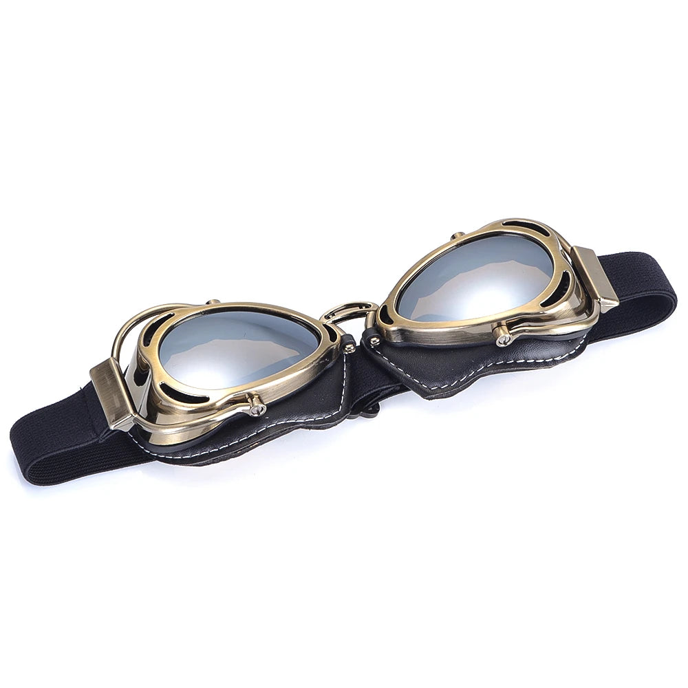 Vintage Motorcycle Goggles Sun Windproof Goggles Racer Pilot Helmet Glasses