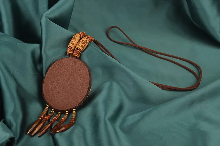 Handmade Beaded Leather Boho Necklaces