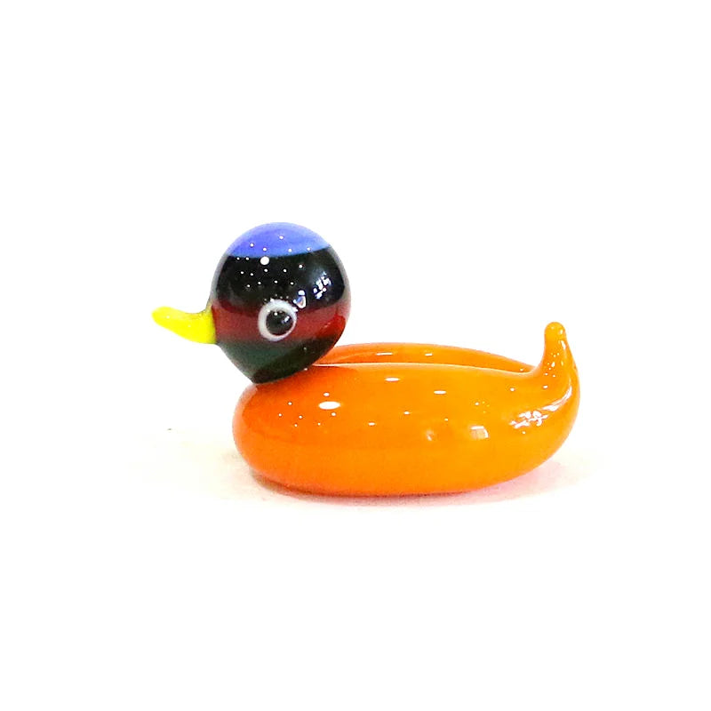 Glass Duck Mini Figurines Tea Pets