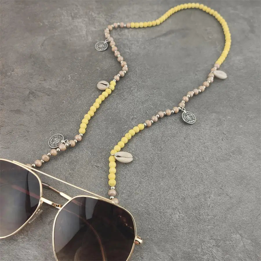 Stone Bead Sunglasses Chain Eyeglass Chains Necklace Reading Glasses Holder
