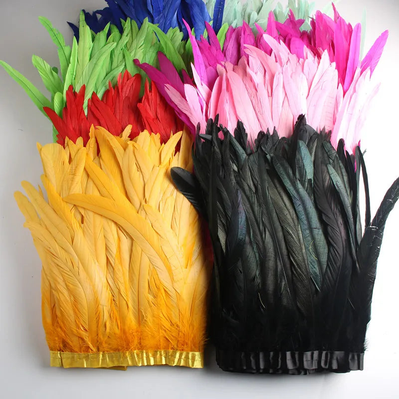 Super Wide Super Long Rooster Tail Feather Trim DIY Crafts Costumes Plumes