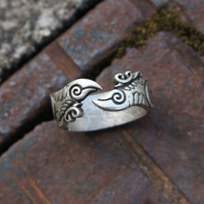Odin's Ravens Rune Ring