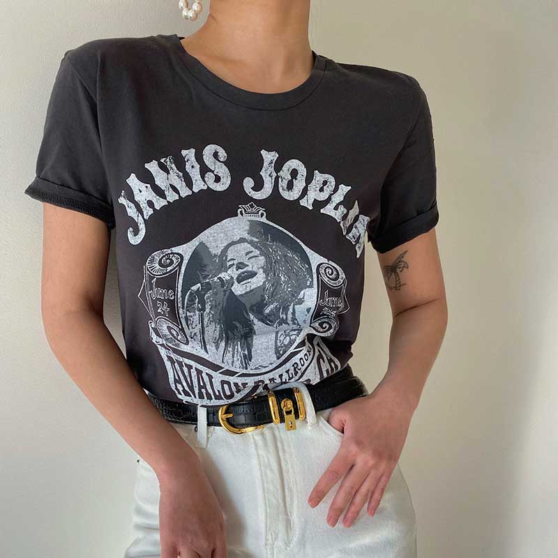 Janis Joplin Rock Chic Music T-shirt