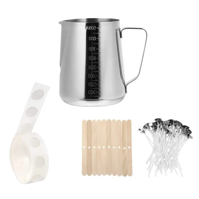Candle Making Kit Pouring Pot Wicks Sticker DIY Candle Craft Tools