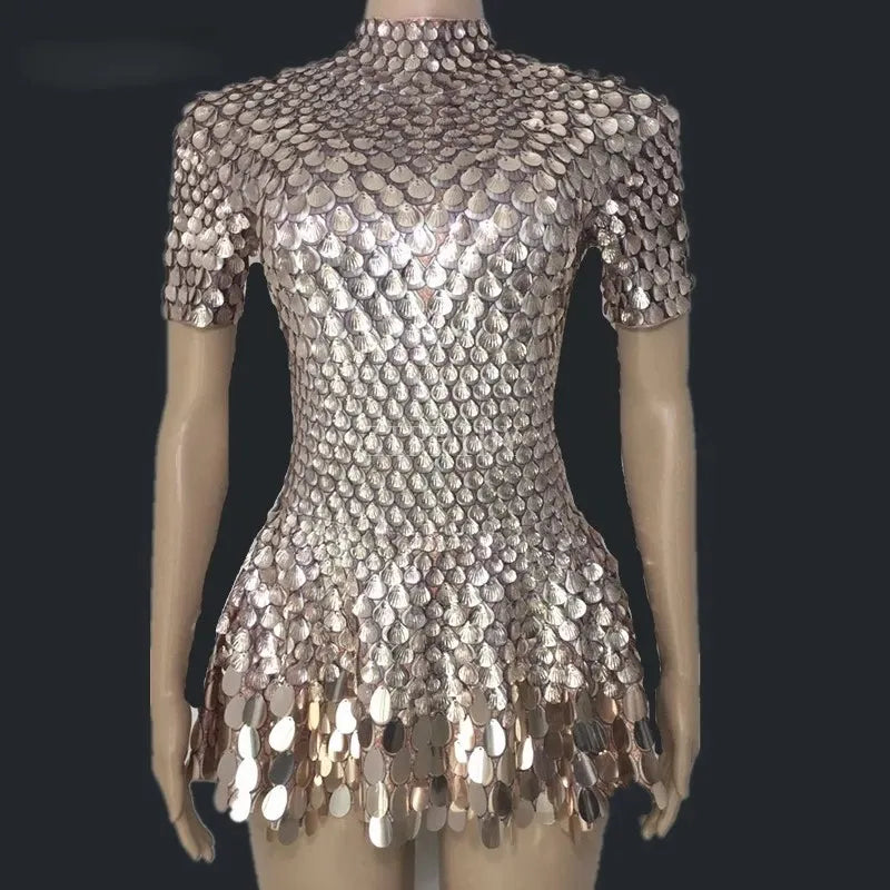 Sequin Scales Mini Dress Performance Costume