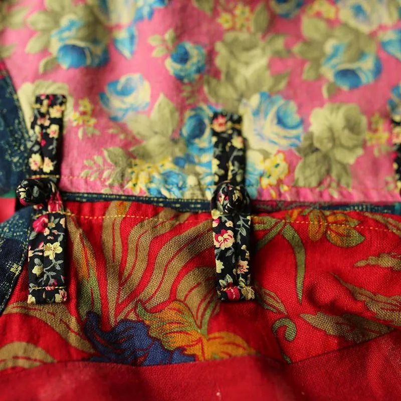 Vintage Cotton Linen Patchwork Coats