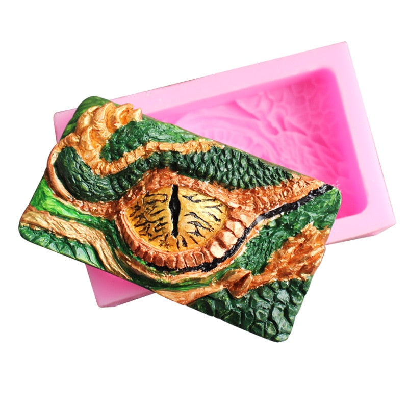 Dragon Eye Square Soap Fondant Cake Silicone Mould Chocolate Candle Baking DIY Tool
