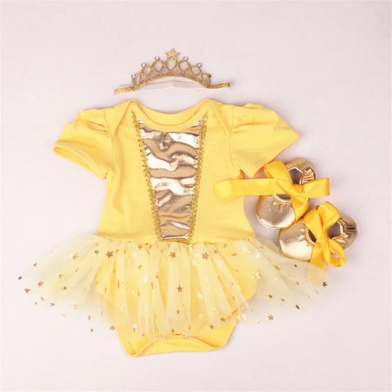 0-2Y 3pcs Girl Baby Superhero Suit Costume Newborn Clothing Sets
