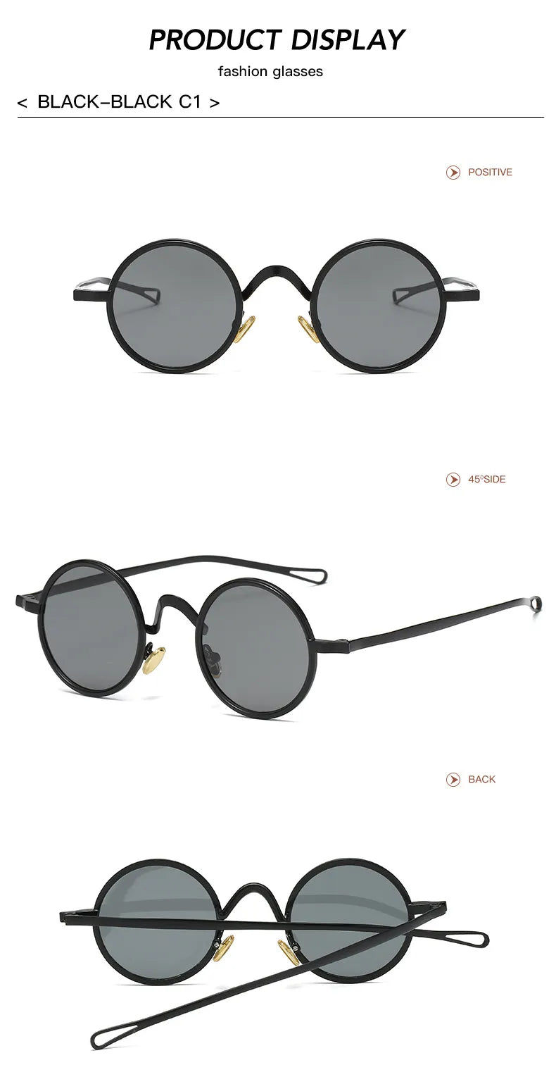 Frank's Round Metal Sunglasses UV400 Sun Glasses