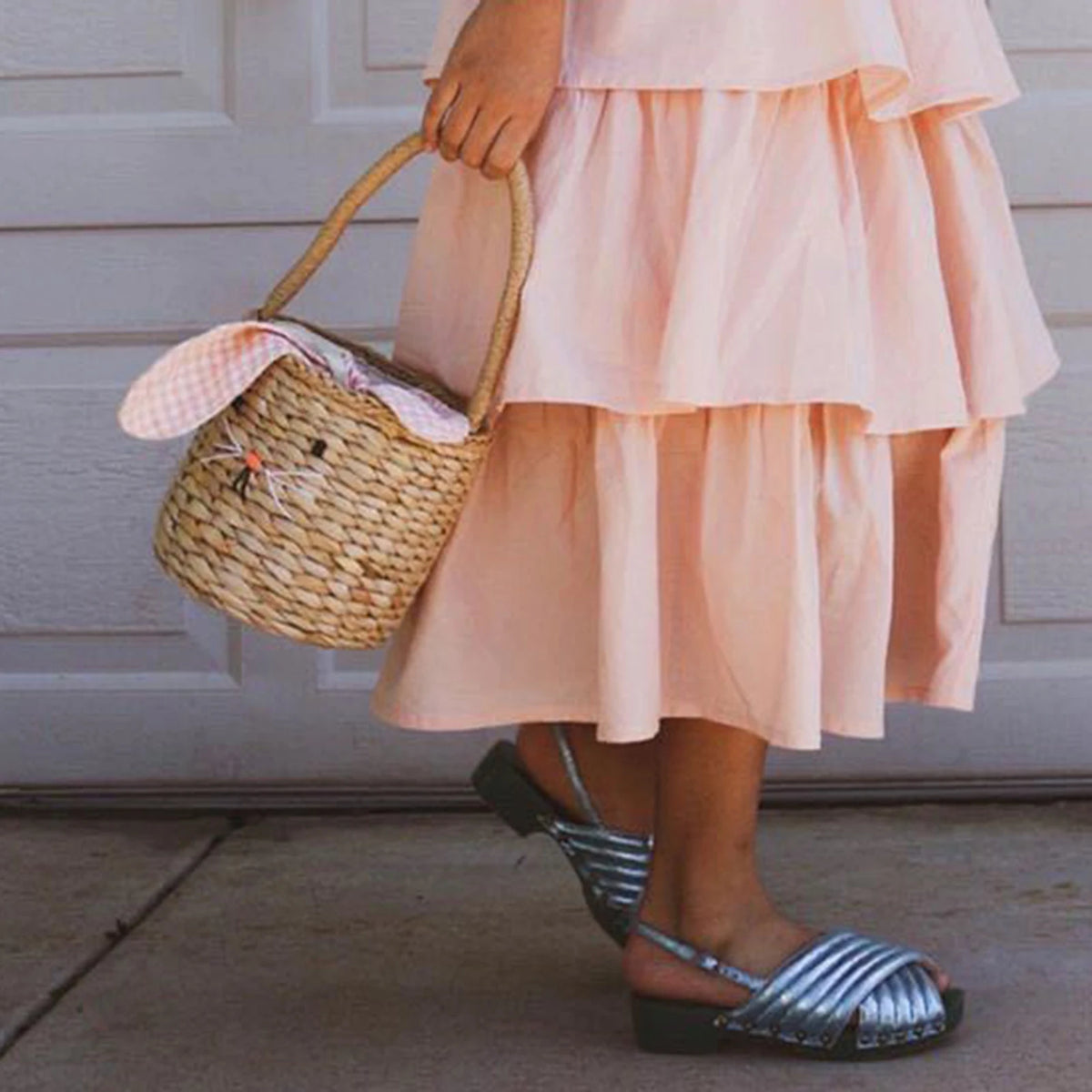 Easter Bunny Straw Basket Easter Egg Hunt
