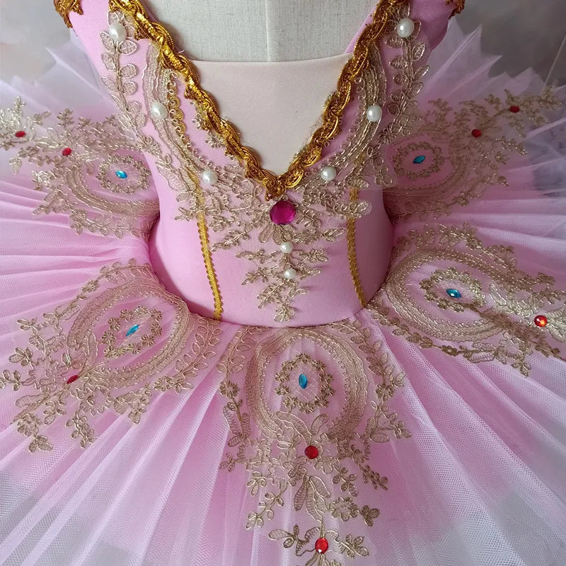 Royal Gold Swan Lake Professional Pancake Ballet Tutu Dress Ballet