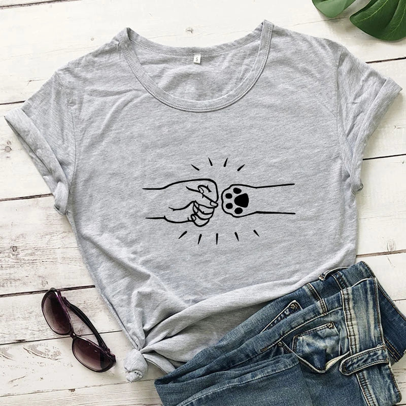 Fist Bump T-shirt Dogs Are The Best Friends