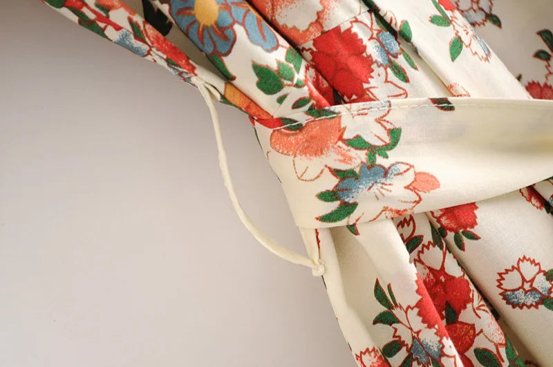 Annie's Floral Print Long Kimono