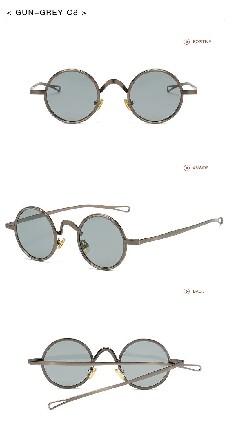 Frank's Round Metal Sunglasses UV400 Sun Glasses