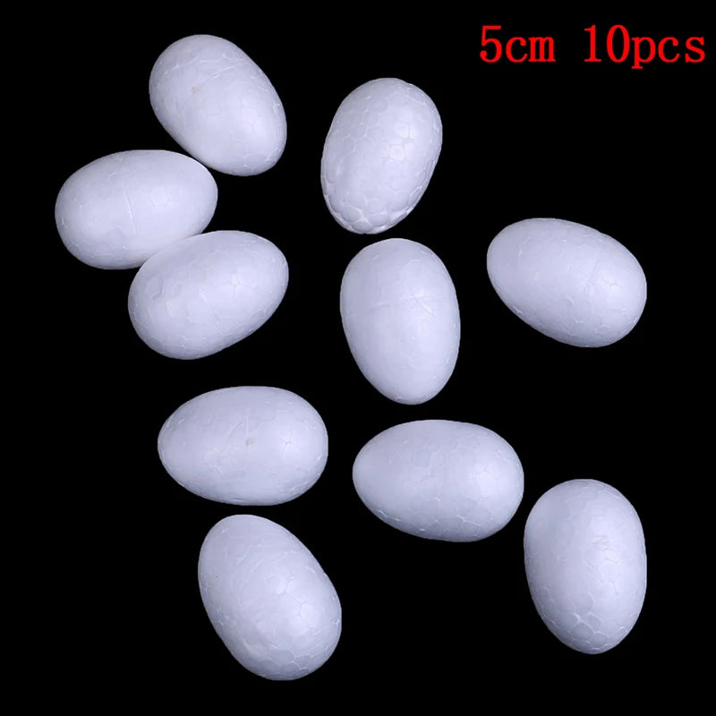 10Pcs 3/4/5/6/7cm DIY Styrofoam Easter Egg Foam Crafts DIY