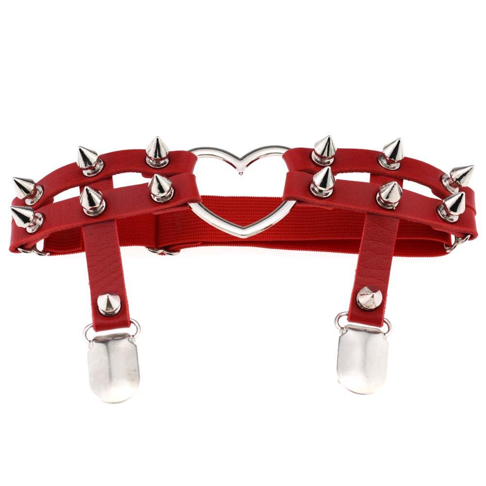 Studded Heart Thigh Garter