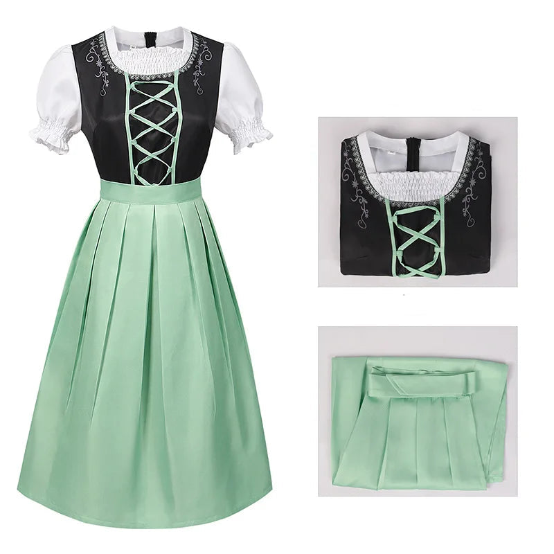 Oktoberfest Costume Dress Women Germany Beer Maid Tavern Waitress Cosplay