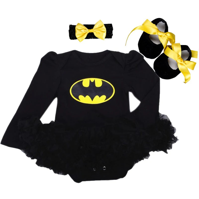 0-2Y 3pcs Girl Baby Superhero Suit Costume Newborn Clothing Sets