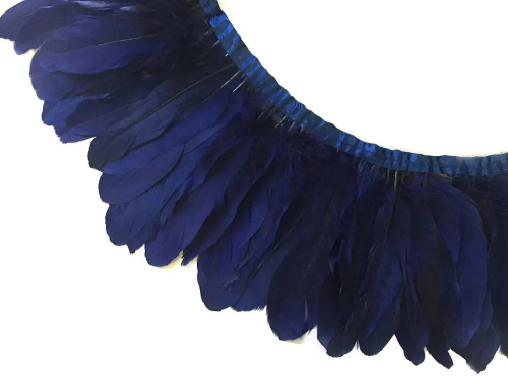 2 Meters Dyed Goose Feather Trims Fringes Ribbons DIY Craft