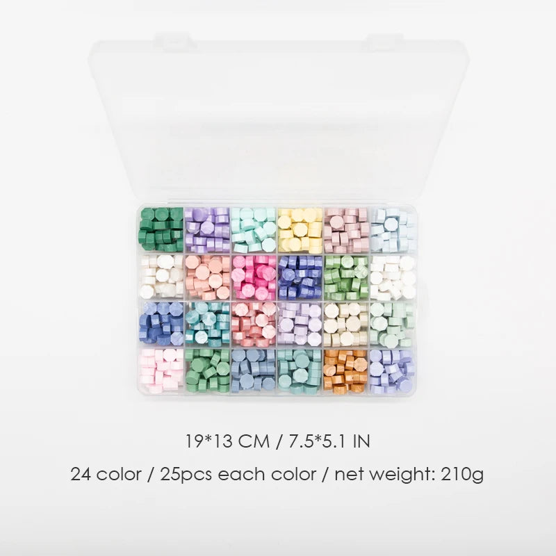 Sealing Wax Box Set Stamp Seal Beans Beads Wax stamp Making Tools