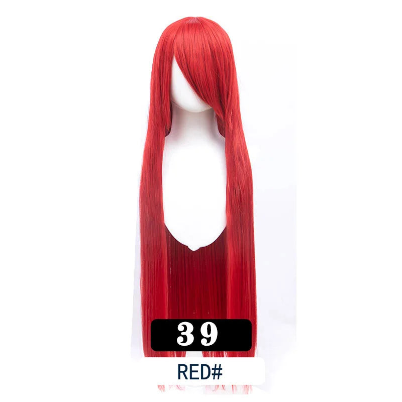 Extra Long Wavy or Straight Wigs with Full Bangs Heat Resistant