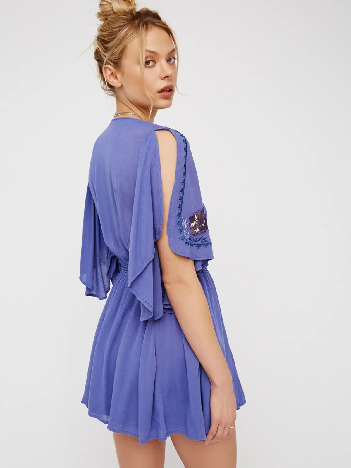 Rory's Boho Embroidered Short Dress Long Top