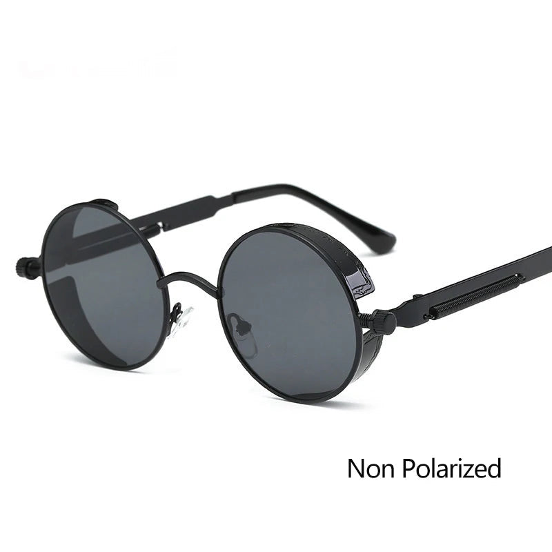 Leon's Round Polarised Sunglasses Steampunk UV400