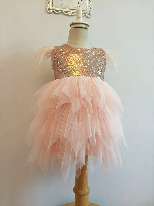 Christmas Angel Sequins Tutu Dress Girls