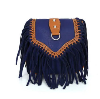 Boho Spirit Tassel Cross Body Purse Gypsy Fringe Shoulder Bag