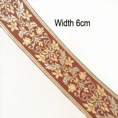 1M Boho Embroidered Jacquard Ribbons Trim DIY Craft