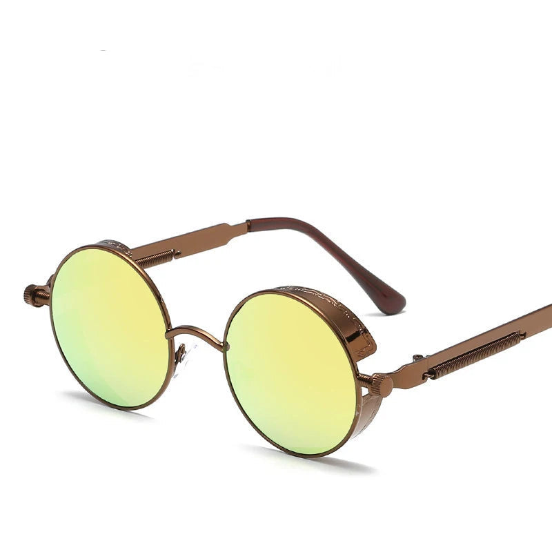 Leon's Round Polarised Sunglasses Steampunk UV400