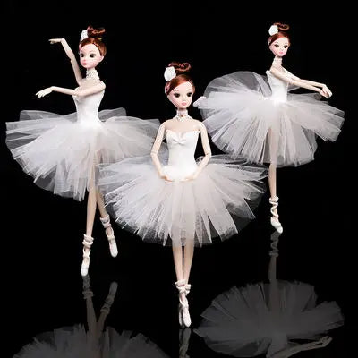 32cm Ballet Doll Large Original Handmade 1/6 Doll Full Set 11 Jointed Doll Girls