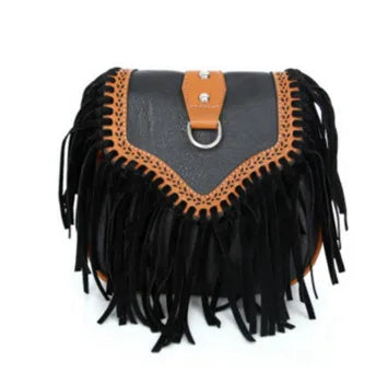 Boho Spirit Tassel Cross Body Purse Gypsy Fringe Shoulder Bag