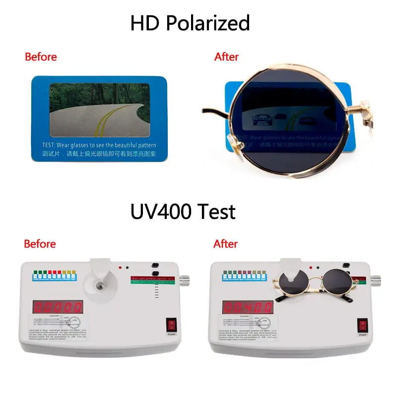 Leon's Round Polarised Sunglasses Steampunk UV400