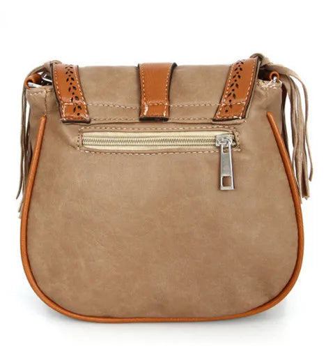 Boho Spirit Tassel Cross Body Purse Gypsy Fringe Shoulder Bag