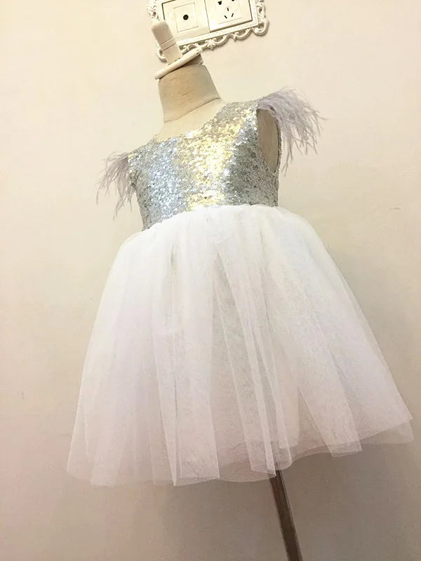 Christmas Angel Sequins Tutu Dress Girls