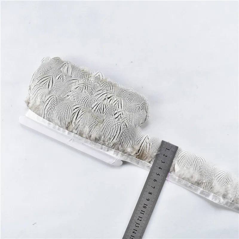 10Meters/Lot Natural Pheasant Feather Trims Ribbon Feathers DIY Craft