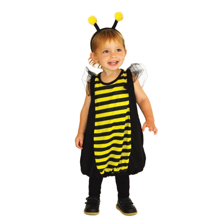 Toddler Bumblebee Honeybee Bee Costume Cosplay Halloween Fancy Dress