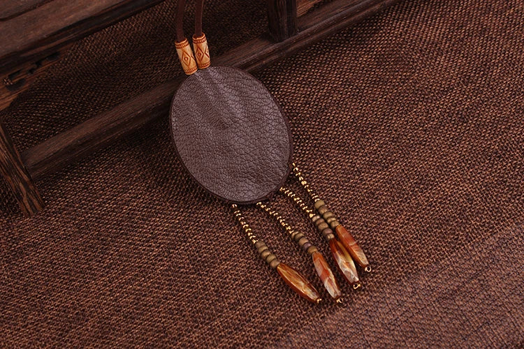 Handmade Beaded Leather Boho Necklaces