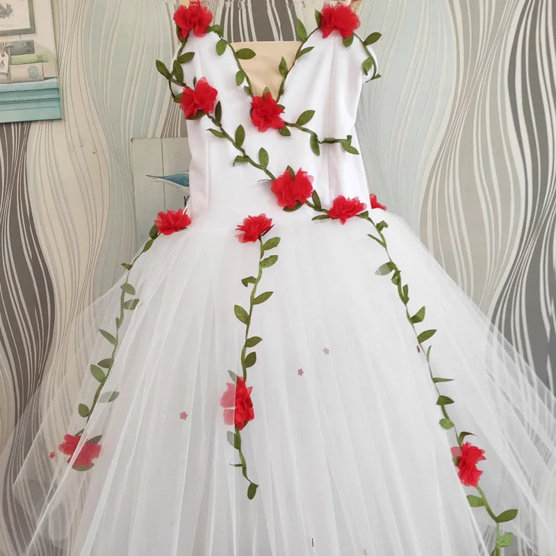 Rose Vines Ballet Tutu Dresses Ballerina Dress Dance Costume