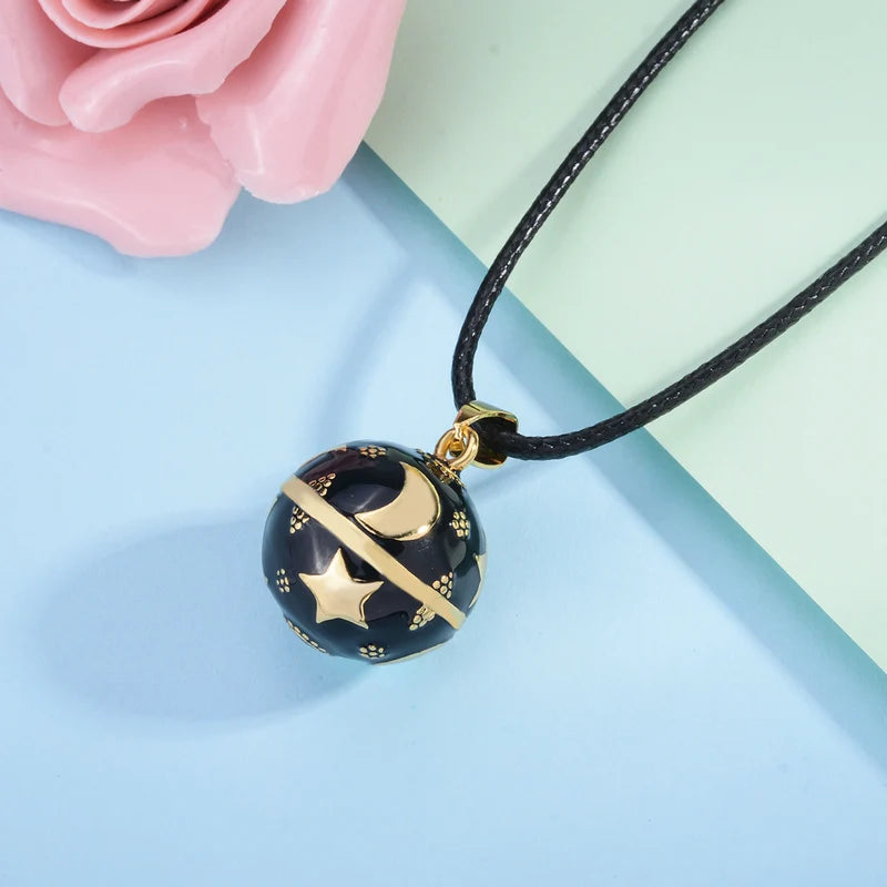The Moon and The Stars Harmony Chime Ball Mexican Bola Necklace