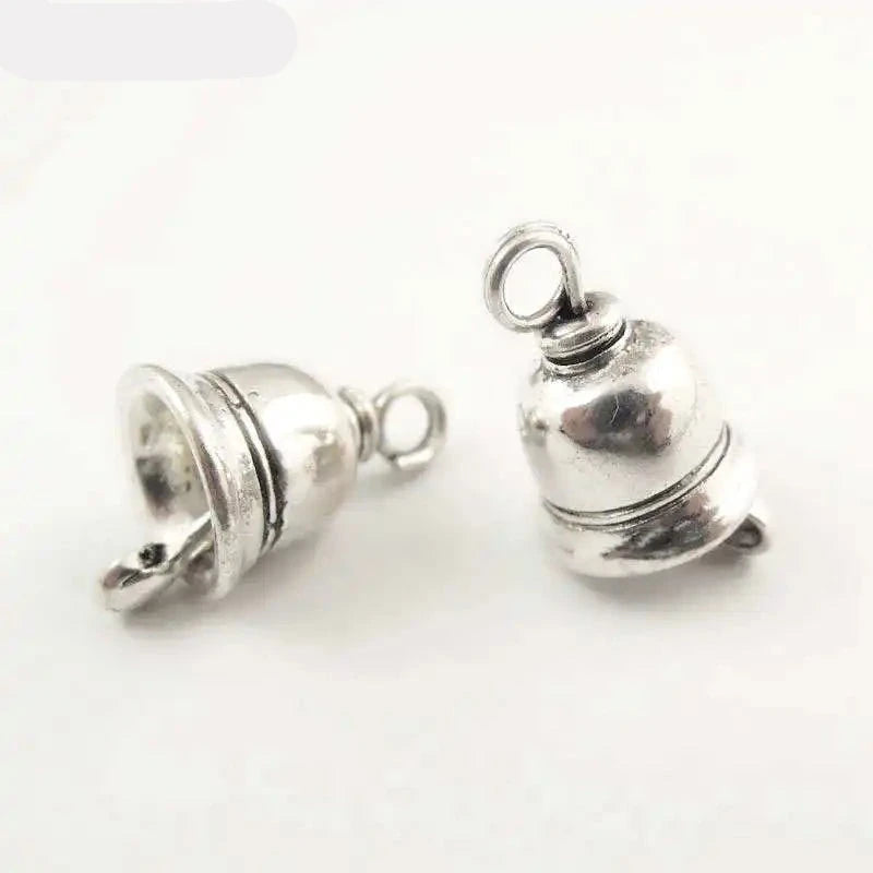 25 Small Bell Shape Charms Antique Silver Colour DIY Jewellery Making Charms