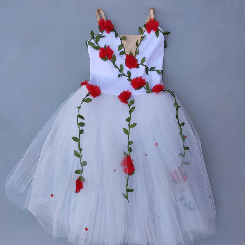 Rose Vines Ballet Tutu Dresses Ballerina Dress Dance Costume