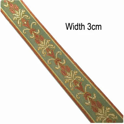 1M Boho Embroidered Jacquard Ribbons Trim DIY Craft