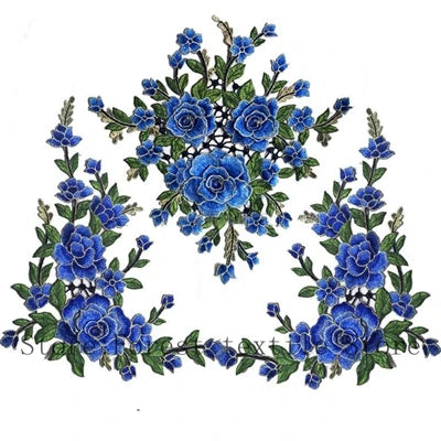 Embroidery Peony Patches Sew On Appliqué DIY Sewing Craft